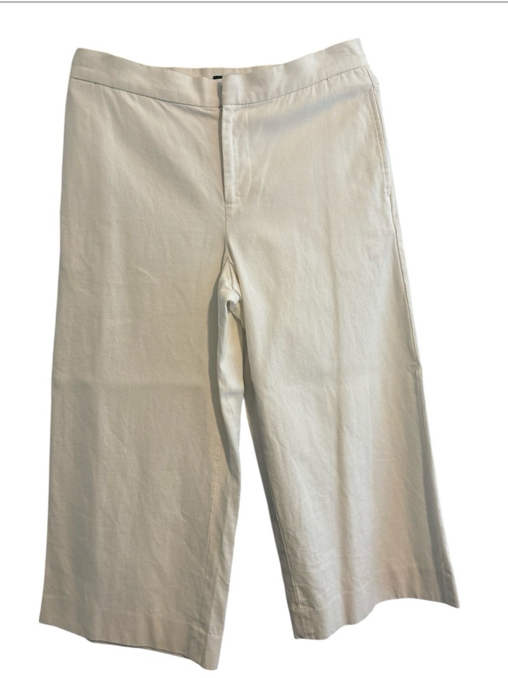 Lauren Ralph Lauren Off-White Wide Leg Crop Pants